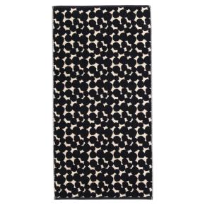 Полотенце немецкое с кругами галька махровое 50х100 Cawo Loft Pebbles 6224 39 - Черное