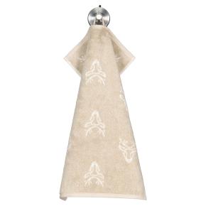 Полотенце зимний дизайн с оленями махровое 30х50 Cawo Alpenchic Edition Allover 6229 33 - Бежевый