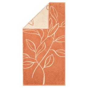 Полотенце двухцветное с цветочным контуром 50х100 Atelier Floral 6239 33 - Медный