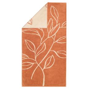 Полотенце двухцветное с цветочным контуром 70х140 Atelier Floral 6239 33 - Медный