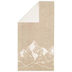 Полотенце махровое 70х140 Горы Cawo Alpenchic Edition Berge 6269 33 - Бежевое