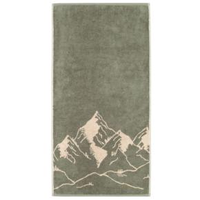 Полотенце махровое 50х100 Горы Cawo Alpenchic Edition Berge 6269 43 - Оливковое