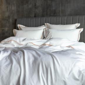 Постельное белье белое 200х200 Salzburg Noble Rose Grass - без простыни