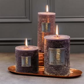 Свеча низкий дорогая темная столбик серая Восточный трюфель | Truffle D’orient Stoneglow - 60 ч.