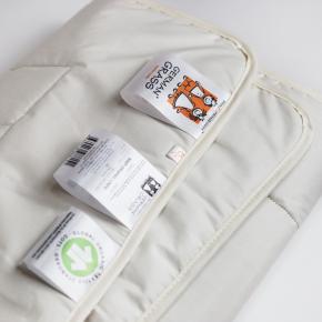 Одеяло детское натуральное 100х135 Baby Organic Linen Grass льняное волокно - всесезонное light (250 гр.) - детально этикетки