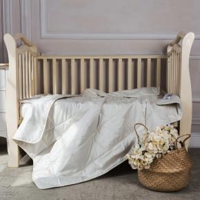 Комплект в детскую кроватку для ребенка подушка и одеяло (40х60 + 100x150) Baby Organic Linen Grass льняное волокно