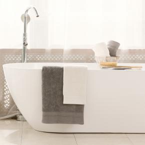 Комплект полотенец элитный микрокоттон 2 шт. (40х70, 70х140) Pearl Balance Grass - Светло-серый от German Grass