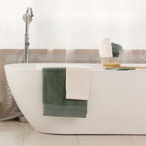 Комплект полотенец элитный микрокоттон 2 шт. (40х70, 70х140) Olive Balance Grass - Оливковый от German Grass