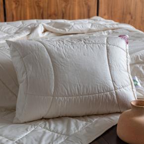 Подушка стеганая 50х70 Organic Cotton Grass  лён / хлопок - регулируемая (800 гр.) мягкая