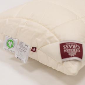 Подушка стеганая 50х70 Organic Cotton Grass  лён / хлопок - регулируемая (800 гр.)