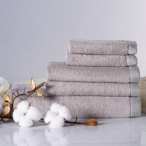 Полотенце роскошное 40х40 Adour Claire Batist Atelier - Серо-бежевое