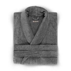 Халат банный махровый шелковистый Ash L/XL хлопок с модалом - Темно-серый от Hamam
