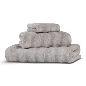 Полотенце волнистое мягкое 50х100 Ash Ribbed модал / хлопок - Светлый дым от Hamam (Хамам)