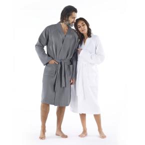 Халат вафельный кимоно унисекс Calamus L/XL - Темно-серый от Hamam (хамам)