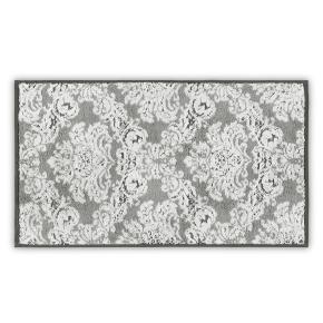 Полотенце жаккард с узором 33х33 Damask Yarn Dyed - Слоновая кость / Серый металлик L'appartement