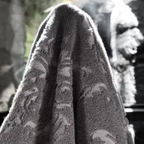 Полотенце жаккардовый узор 33х33 Damask Yarn Dyed - Слоновая кость / Серый металлик L'appartement