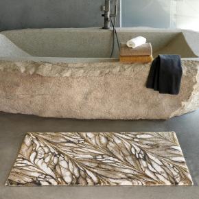 Коврик с переливами махровый для ванны 70х120 Diane (Диана) 800 - Золото с блестками