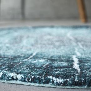 Коврик под дерево состаренное d-95 Fossil Фоссил - 325 Бирюзовый Abyss Habidecor