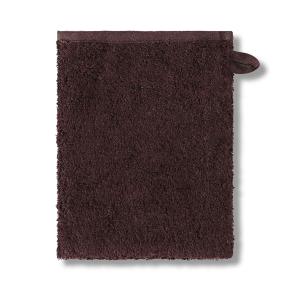 Рукавичка махровая льняная для душа и бани 16х21 Galata Plain Soft - Шоколад