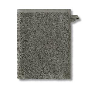 Рукавичка махровая льняная для душа и бани 16х21 Galata Plain Soft - Мох