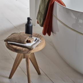 Рукавица массажная махровая льняная для душа и бани 16х21 Galata Plain Soft - Коричневая