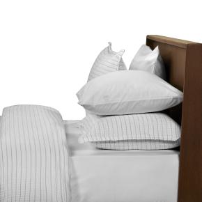Пододеяльник из муслина в полоску мягкий 200х220 Gauze Striped - Бело-серый L'appartement