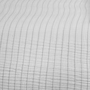 Наволочка хлопок 100% из муслина мягкая 50х70 Gauze Striped - Бело-серая