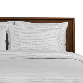 Пододеяльник из муслина 100% хлопок в полоску мягкий 200х220 Gauze Striped - Бело-серый