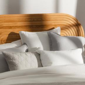 Пододеяльник из муслина в полоску мягкий 200х220 Gauze Striped - Бело-серый