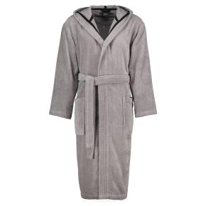 Халат из европы мужской махровый с капюшоном Sauna Time 833 XXL (60/62 размер) 79 - Серый
