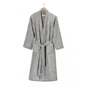 Халат вафельный хлопок Grade L/XL - Тёмно-серый