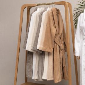 Халат охра премиум класс унисекс банный махровый премиум класса Heritage S - Тёмно-карамельный