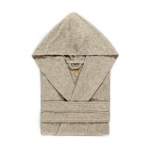 Халат легкий с капюшоном Ash Light Hooded S/M хлопок с модалом - Светлый дым меланж от Hamam