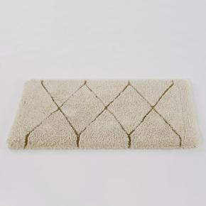 Коврик люкс ромбы премиум класса махровый 60х100 Heritage (Херитаж) 800 - Золото с блестками