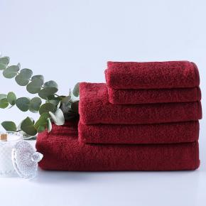 Комплект полотенец махровых 5 предметов (40х40-2 шт., 50х80 - 2шт., 70х150) Ile - Темно-пурпурный Claire Batist