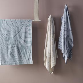 Полотенце легкое пляжное жаккард Пальмовые листья 100х180 Leaves Jacquard - Пшеничное