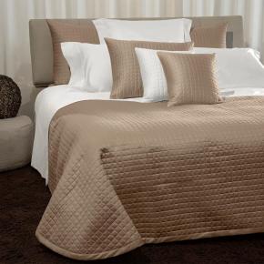 Покрывало стеганое хлопок 100% Италия 270x260 Мазаччо Masaccio 075 Brown - Коричневое