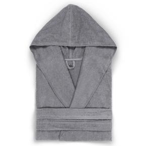 Халат премиум тонкая махра с капюшоном Meyzer L/XL - Темно-серый