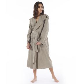 Халат махровый тонкий с капюшоном Meyzer L/XL - Дым