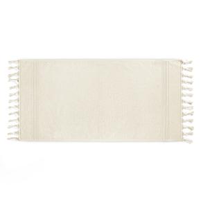 Полотенце с кисточками тонкое махровое / банная простыня 100х150 Meyzer Tassels - Cлоновая кость