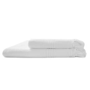 Полотенце тонкое махровое банная простыня 100х150 Meyzer Tassels - Белое от Hamam