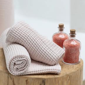 Полотенце вафельное мягкое с модалом 100х180 Modal Waffle - Перламутровое