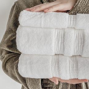 Полотенце впитывающее мягкое высокой плотности хлопок 100% 70х140 Nova - Белое