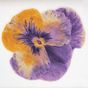 Коврик цветок фиалка 90х100 Панси Pansy 870 - Куркума