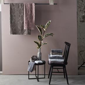 Полотенце красивое с жаккардовым узором 30х40 Patara Hamam  Коричневый дым