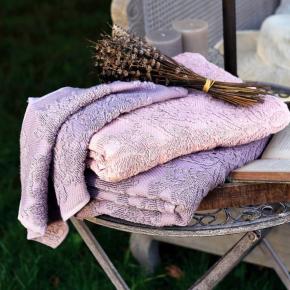 Полотенце красивое с жаккардовым узором 50х100 Patara - Жемчужно розовое