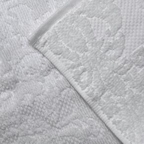 Полотенце хлопковое красивое с жаккардовым узором 30х40 Patara - Белое