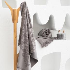 Полотенце жаккард премиум махровое 50х100 Penna Solid Jacquard - Серое