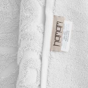 Полотенце хлопок жаккард премиум махровое 100х180 Penna Solid Jacquard - Белое