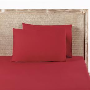 Простыня из перкаля хлопок базовая 260х260 Percale - Винный